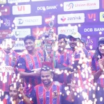 Nimurai celebrate with the Runners up Trophy