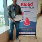 Employees participating in iServeU CSR blood donation 4